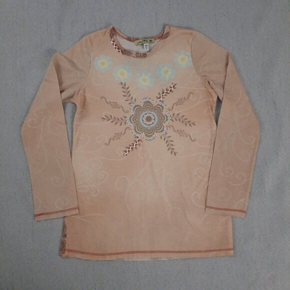 Little Mass Girls Outfit 6 Brown Corduroy Flare Pants & Top Y2K Boho - Picture 3 of 16